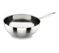 Lacor - 79830 - Wok Belly, Acier inoxydable 18/10, Ø 30cm, 4.50 litres, Convient pour l’induction, Fond sandwich, Va au four, Passe au lave-vaisselle