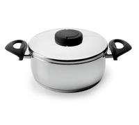 Lacor Faitout 85026 avec couvercle Inox 26 cm Noir/Argenté