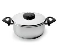 Lacor - 85026 - Faitout - avec le couvercle Inox -26 cm, Noir/Argenté.