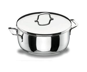 Lacor 90020 - Gratin avec acier inoxydable Couvercle 20 Gourmet | Fabriqué en acier inoxydable de qualité alimentaire; haute résistance à la corrosion et usure quotidienne
