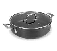 Lacor Anodized - tourtière avec couvercle, Aluminium Aluminium anodisé 24 cm, Black