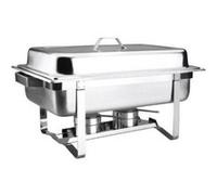 Lacor 69110 Bain Marie Chafing Dish Gn 1/1 avec Couvercle en Inox