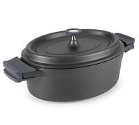 lacor cocotte ovale en fonte émaillée 31cm noir 25935 fundicion