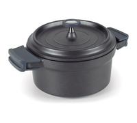 lacor cocotte ronde en fonte émaillée 24cm noir 25925
