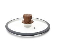 Lacor Couvercle Verre Stilo 28 Cm Bouton Bois - Joint Silicone