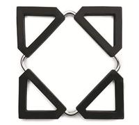 Lacor Dessous-de-plat carré repliable souple en silicone inox 16 x 16 cm