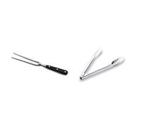 LACOR Fourchette de Chef & Pince de Service 24 cm Noir, Argent Acier inoxydable 2 pièces