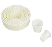LACOR Lot de 9 emporte-pièces striés Ronds en Nylon, Blanc