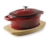 Lacor Magma Red/Grey Oval pan + lid Red Degradé