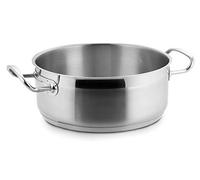 LACOR Marmite Basse - Rondeau Induction en INOX 18/10 - Ø 32 cm Eco Chef, Argent