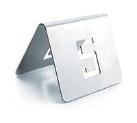 Lacor Numéros de Table en Acier Inoxydable Argenté 6 x 2 x 5 cm