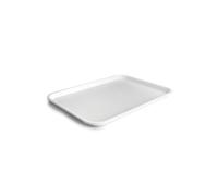 Lacor - 66998 - Plateau Service Fast Food, Plateau de Service Alimentaire, polypropylène, sans BPA, empilable, résistant, Surface antidérapante, Passe au Lave-Vaisselle, Blanc, 45 x 35 cm