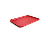 Lacor - 66992 - Plateau Service Fast Food, Plateau de Service Alimentaire, polypropylène, sans BPA, empilable, résistant, Surface antidérapante, Passe au Lave-Vaisselle, Couleur Rouge, 45 x 35 cm
