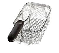 Lacor - R69135A - Panier à friteuse Ergo, acier inoxydable 18/10, 23,5 x 14 x 8,5 cm, Usage professionnel, Durabilité et résistance