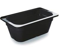 LACOR SCHWARZ BEHALTER Mélamine GN 1/4X65MM, Noir, 27 x 16 x 7 cm