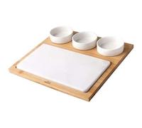 LACOR Set plateau marbre + 3 bols + support