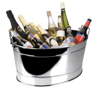 Lacor Vasque à Champagne/bassine Ovale en INOX 18/10-61 x 43 x 28 cm Vasque à Champagne, Argenté