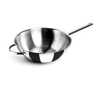 Lacor Wok Belly - Acier inoxydable 18/10, fond plat Ø 30 cm, 4,5 L, induction