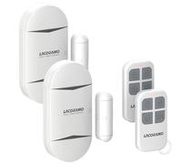 LACORAMO Capteur d'alarme Porte avec 2 télécommandes,Capteur de Contact Magnétique sans Fil 130db,Système de Sécurité Alerte d'entrée de Porte antivol pour la sécurité (2 Alarme 2 Contrôleur)