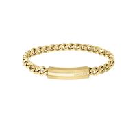 Lacoste Bracelet en Chaîne pour Homme Collection ADVENTURER en Or Jaune avec une Plaque Gravée - 2040092