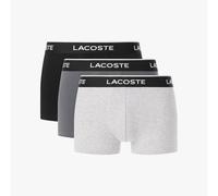 Lacoste 3-Pack Stretch Cotton Boxers pour Homme Argent Chine/Lauze-Noir S
