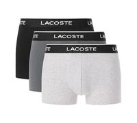 Lacoste 3-Pack Stretch Cotton Boxers pour Homme Argent Chine/Lauze-Noir S