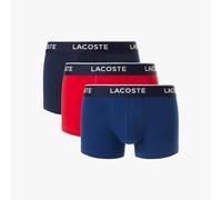 Boxer Lacoste en coton stretch avec logo bleu marine rouge blanc (3 unités) - M