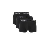 Boxer Lacoste Stretch Coton Logo noir pur blanc (3 unités) - M