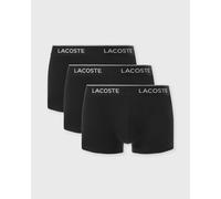 Boxer Lacoste Stretch Coton Logo noir pur blanc (3 unités) - M