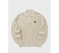 Lacoste Badge Accent Pearl Rib Polo Collar Sweater men Pullovers beige taille: XL