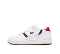 Chaussures Lacoste T-Clip Set Cuir blanc bleu marine rouge - 44.5