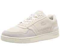 Lacoste Baskets Lineset en Cuir pour Homme, Blanc, 43 EU, Blanc/Blanc, 43 EU