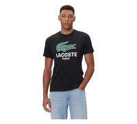 Lacoste - Big Chest Croco Crewneck Tee - Homme - Tops - Noir - Taille: M