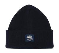 Lacoste Bonnet en coton côtelé noir