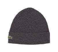 Lacoste - Bonnet en maille côtelée - unisex - Accessoires - Gris - Taille: ONE Size