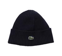 Lacoste - Bonnet Tricot Côtelé Classique pour Tous les Jours - Homme - Accessoires - Bleu - Taille: ONE Size