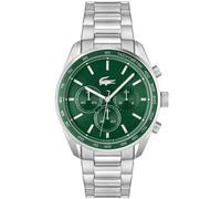Lacoste Montre Chronographe à Quartz pour Homme Collection Boston avec Bracelet en Acier Inoxydable Argenté - 2011346