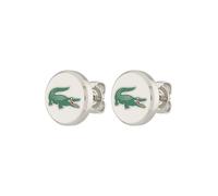 LACOSTE Boucles d'oreilles 'Arthor' vert / rouge / argent / blanc, Taille XS-XXL