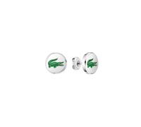 Lacoste Boucles D'oreilles Puces pour Homme Collection ARTHOR en Acier Inoxydable avec un Crocodile Lacoste en Émail Vert - 2040497