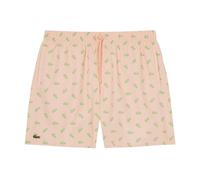 Lacoste - Boxer de bain mi-long imprimé crocodile - Homme - Maillots de bain - Rose - Taille: XL