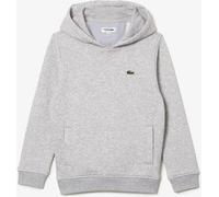 Lacoste Boys' Logo Over-The-Head Hoodie Gris 8 ans Male