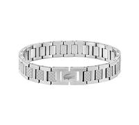 Lacoste Bracelet à maillons Collection METROPOLE orné d’un motif Petit Piqué - Disponible pour hommes et femmes