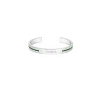 Lacoste Bracelet Bangle Ouvert pour Homme Collection ADVENTURER en Acier Inoxydable avec Ligne en Émail Vert - 2040526