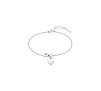 Lacoste Bracelet en Chaîne pour Femme Collection LOVE MY CROC en Acier Inoxydable avec un Charm en Forme de Cœur - 2040027