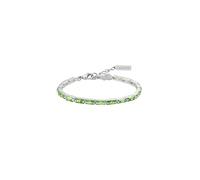 Lacoste Bracelet Femme Collection DUCHESS en acier inoxydable avec cristaux transparents, arc-en-ciel ou vert