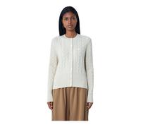 Lacoste - Cable Knit Cardigan - Femme - Pulls - Beige - Taille: 40 FR