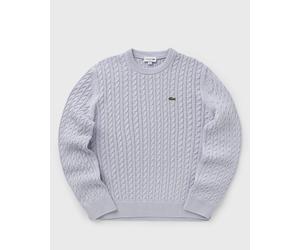 Lacoste Cable Knit Cotton Sweater men Pullovers blue taille: L