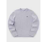 Lacoste Cable Knit Cotton Sweater men Pullovers blue taille: XL