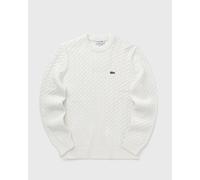 Lacoste Cable Knit Cotton Sweater men Pullovers white taille: L
