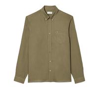 Lacoste - Camicia in lino - Homme - Chemises - Vert - Taille: M